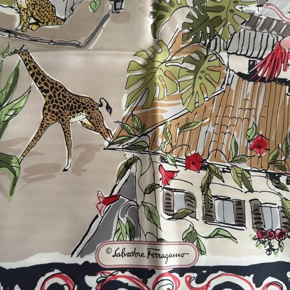 Classic Silk Ferragamo Scarf - Picture 1 of 7